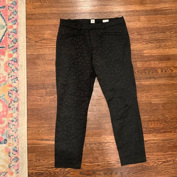 Gap skinny ankle black leopard print pants - Picture 2 of 4